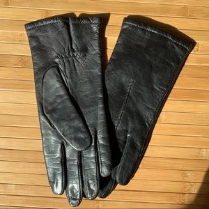 Leather Gloves EUC Black Women’s Size 7.5